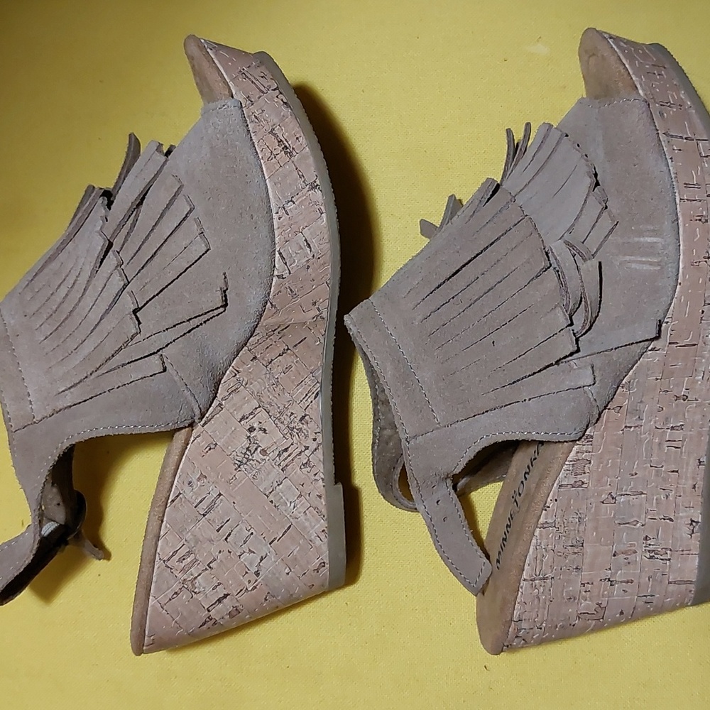 Minnetonka Size 6 Cork Wedge Fringe - image 6